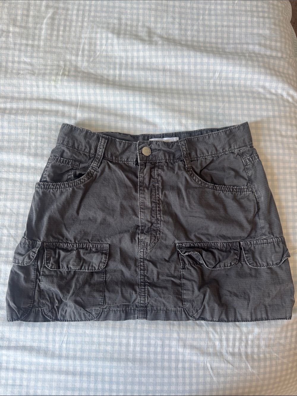 Zara Dark Gray Cargo Mini Skirt
